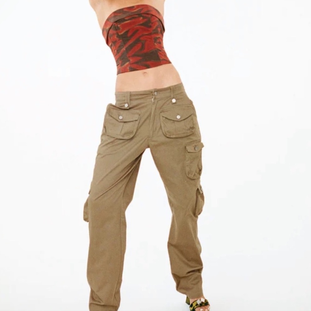 With Jean Olive Green Cargo Pants